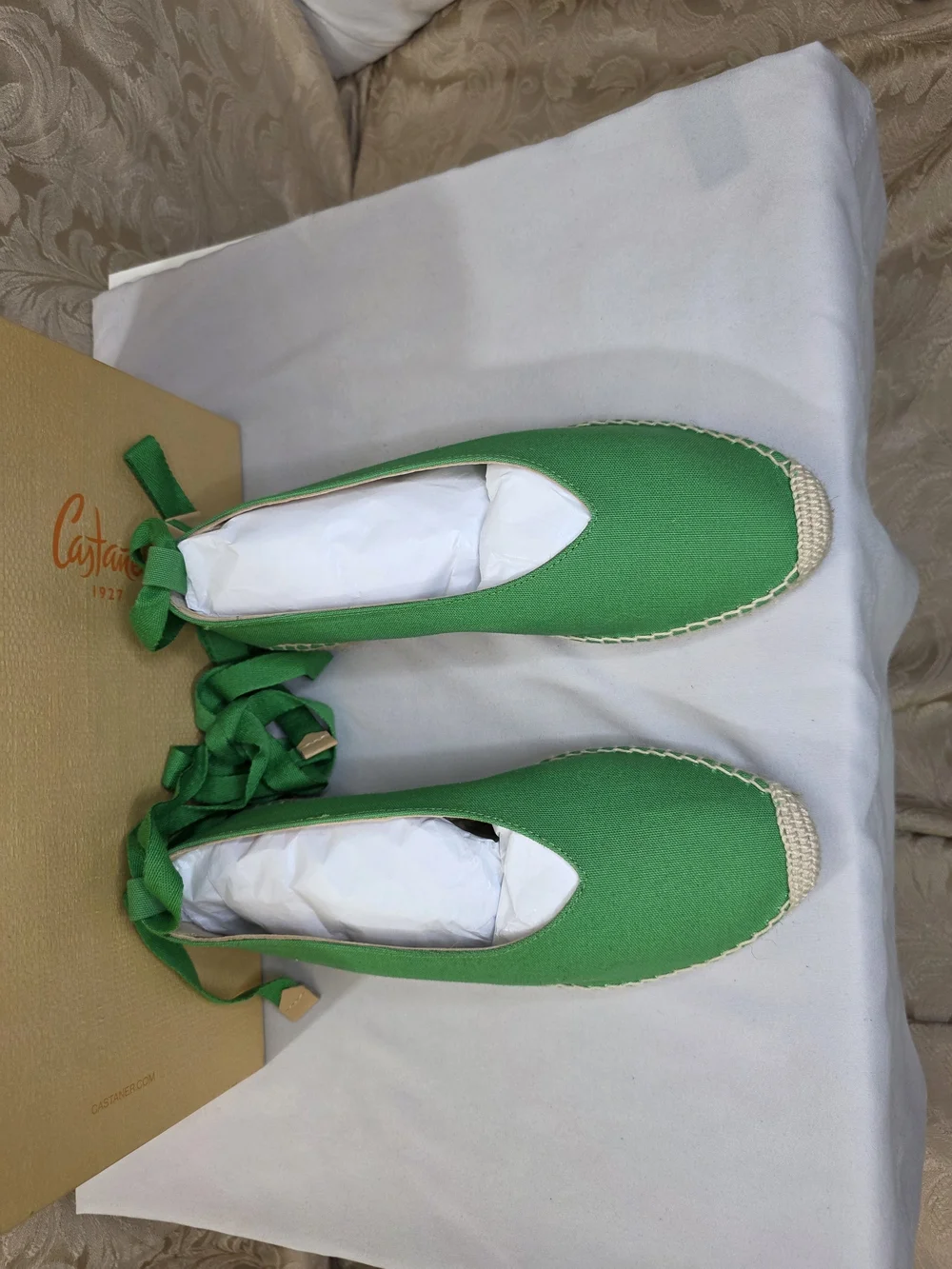 Castañer Gea/2/161 Espadrille Sandals In Verde Size 38 (7.5 US)